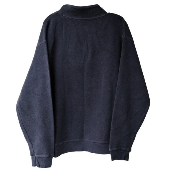 Woolrich Men's 1/4 zip Pullover 100% cotton Sweater - XL - Blue - Made in India - Picture 8 of 10